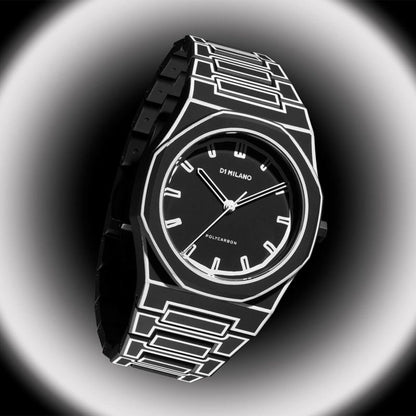 【取り寄せ商品：納期約2週間】D1 MILANO【正規取扱店】ディーワンミラノ 腕時計：ポリカーボン - ブラックスケッチ