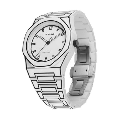 【取り寄せ商品：納期約2週間】D1 MILANO【正規取扱店】ディーワンミラノ 腕時計：ポリカーボン - ホワイトスケッチ
