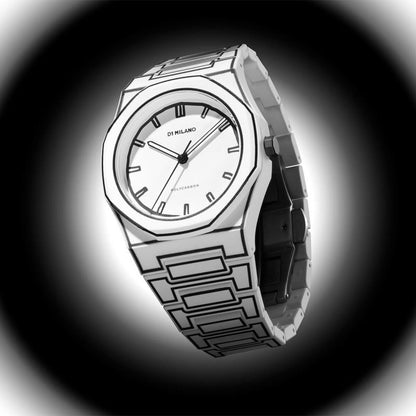【取り寄せ商品：納期約2週間】D1 MILANO【正規取扱店】ディーワンミラノ 腕時計：ポリカーボン - ホワイトスケッチ