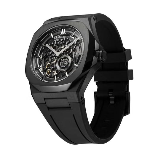 【自動巻き捥時計】D1 MILANO 【正規取扱店】ディーワンミラノ 腕時計 : スケルトン ジェットブラック