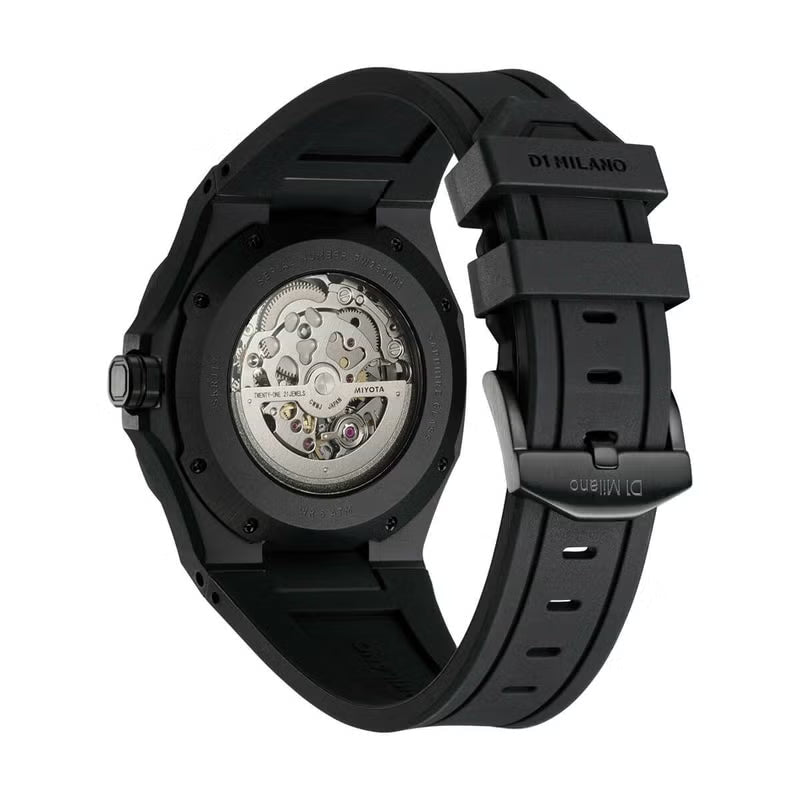 【自動巻き捥時計】D1 MILANO 【正規取扱店】ディーワンミラノ 腕時計 : スケルトン ジェットブラック