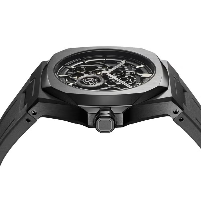 【自動巻き捥時計】D1 MILANO 【正規取扱店】ディーワンミラノ 腕時計 : スケルトン ジェットブラック