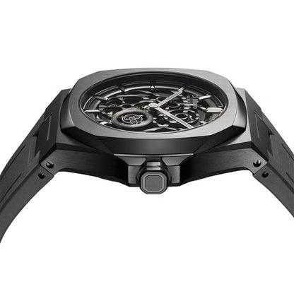 【自動巻き捥時計】D1 MILANO 【正規取扱店】ディーワンミラノ 腕時計 : スケルトン ジェットブラック