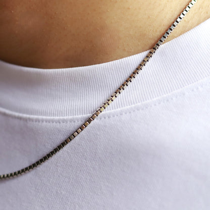 F.H. シルバーネックレス（BOXチェーン 2mm）：＃N037-50cm