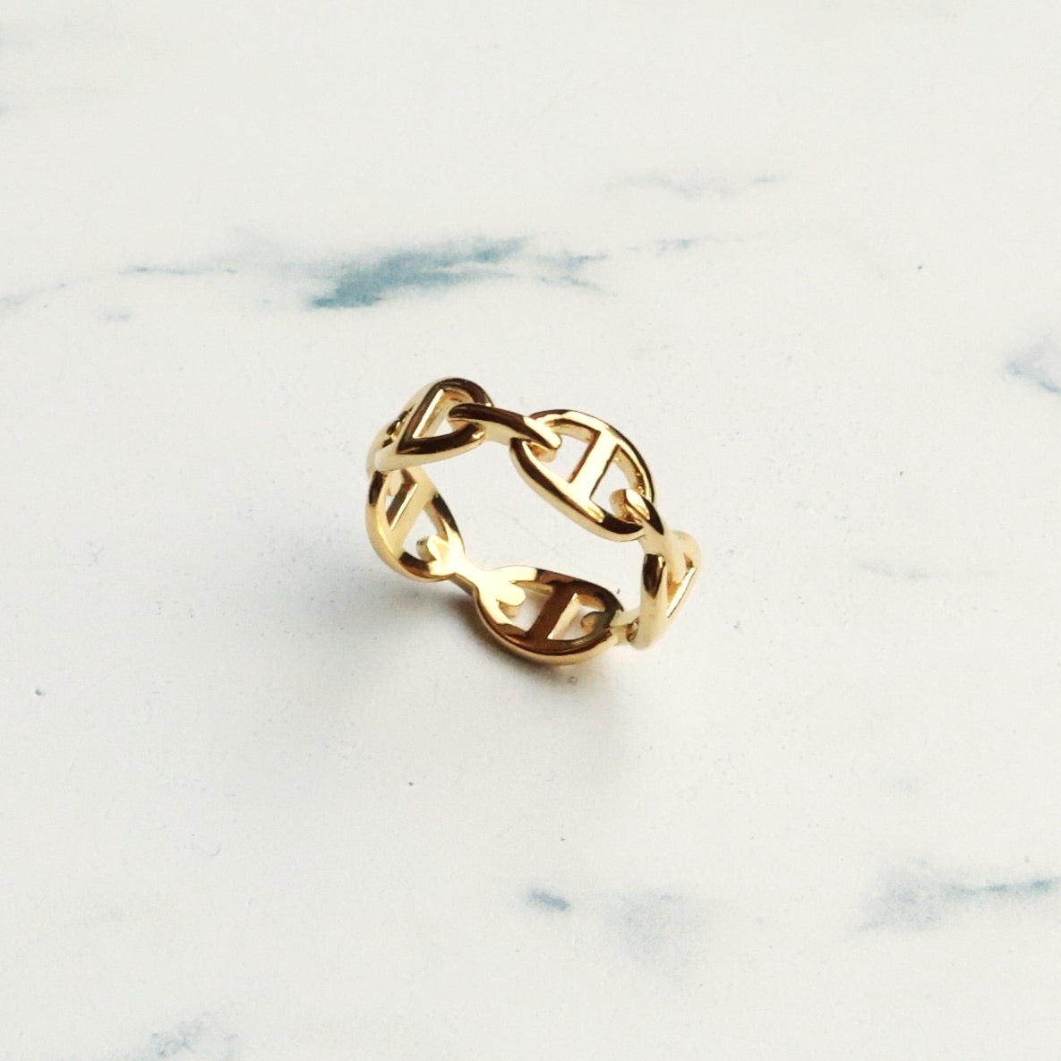 F.H. シルバーリング（アンカーリング ゴールドコーティング）：#R001GP