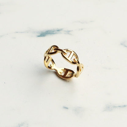 F.H. シルバーリング（アンカーリング ゴールドコーティング）：#R001GP