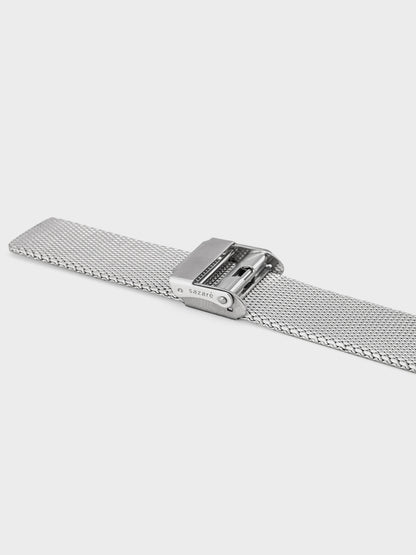 【取り寄せ商品：納期約2週間】sazare【正規取扱店】：SK01 1970 / SS SILVER MIRROR FINISH / SILVER INDEX DIAL / SILVER MESH