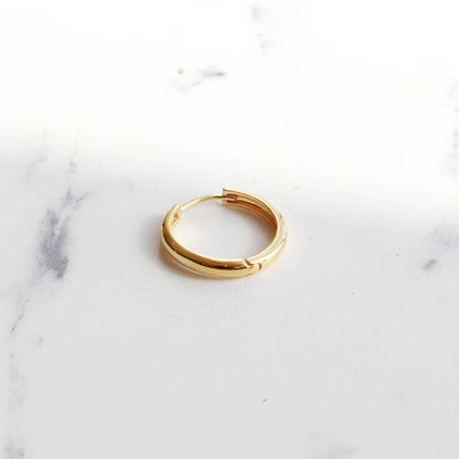 F.H. シルバーピアス（フープ 17mm ゴールドコーティング）：#E022GP