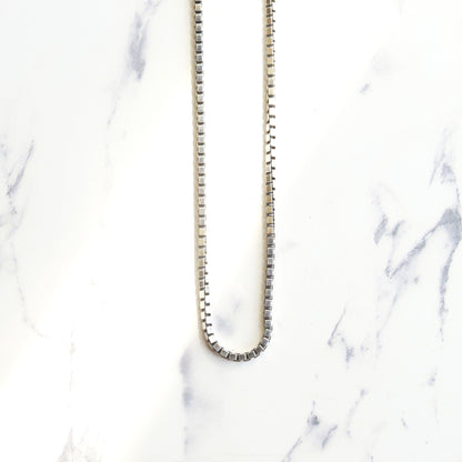 F.H. シルバーネックレス（BOXチェーン 2mm）：＃N037-50cm