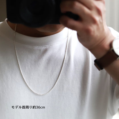 【長めに着けたい方に】F.H. シルバーネックレス（ロープチェーン 1.9mm）：#N021-60cm