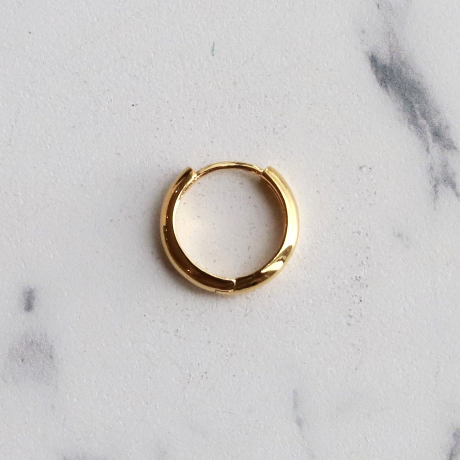 F.H. シルバーピアス（フープ 13mm ゴールドコーティング）：#E021GP