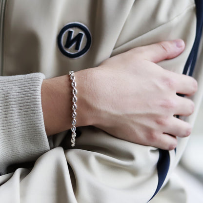 【コーデを仕上げる1本】F.H. シルバーブレスレット（オーバルアンカーチェーン）：#B036-19cm