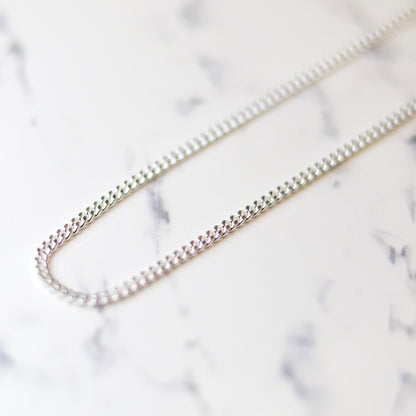 【流行に左右されないデザイン】F.H. シルバーネックレス (喜平チェーン2.0mm)：＃N031-50cm