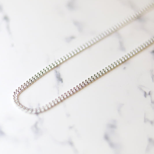 【流行に左右されないデザイン】F.H. シルバーネックレス (喜平チェーン2.0mm)：＃N031-50cm