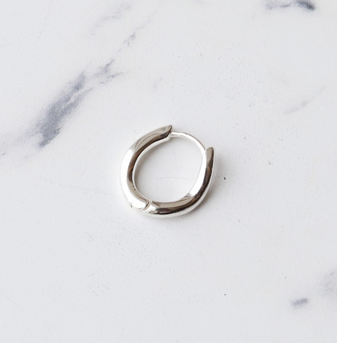 F.H. シルバーピアス（楕円フープピアス）：#E057