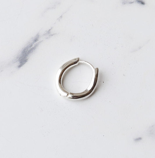 F.H. シルバーピアス（楕円フープピアス）：#E057