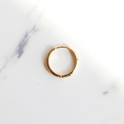 F.H. シルバーピアス（フープ 17mm ゴールドコーティング）：#E022GP