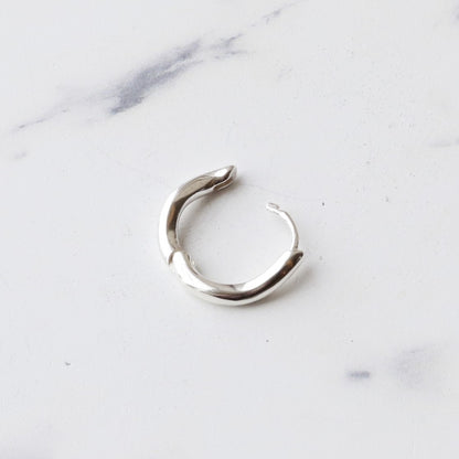 F.H. シルバーピアス（楕円フープピアス）：#E057