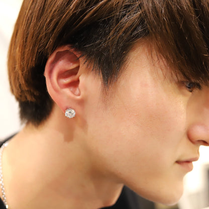 F.H. シルバーピアス（ジルコニア 9mm）：#E056