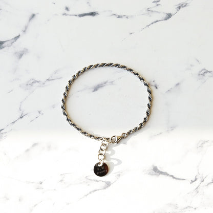 F.H. シルバーブレスレット（ロープチェーン 2.5mm）：#B002-18cm+2cm