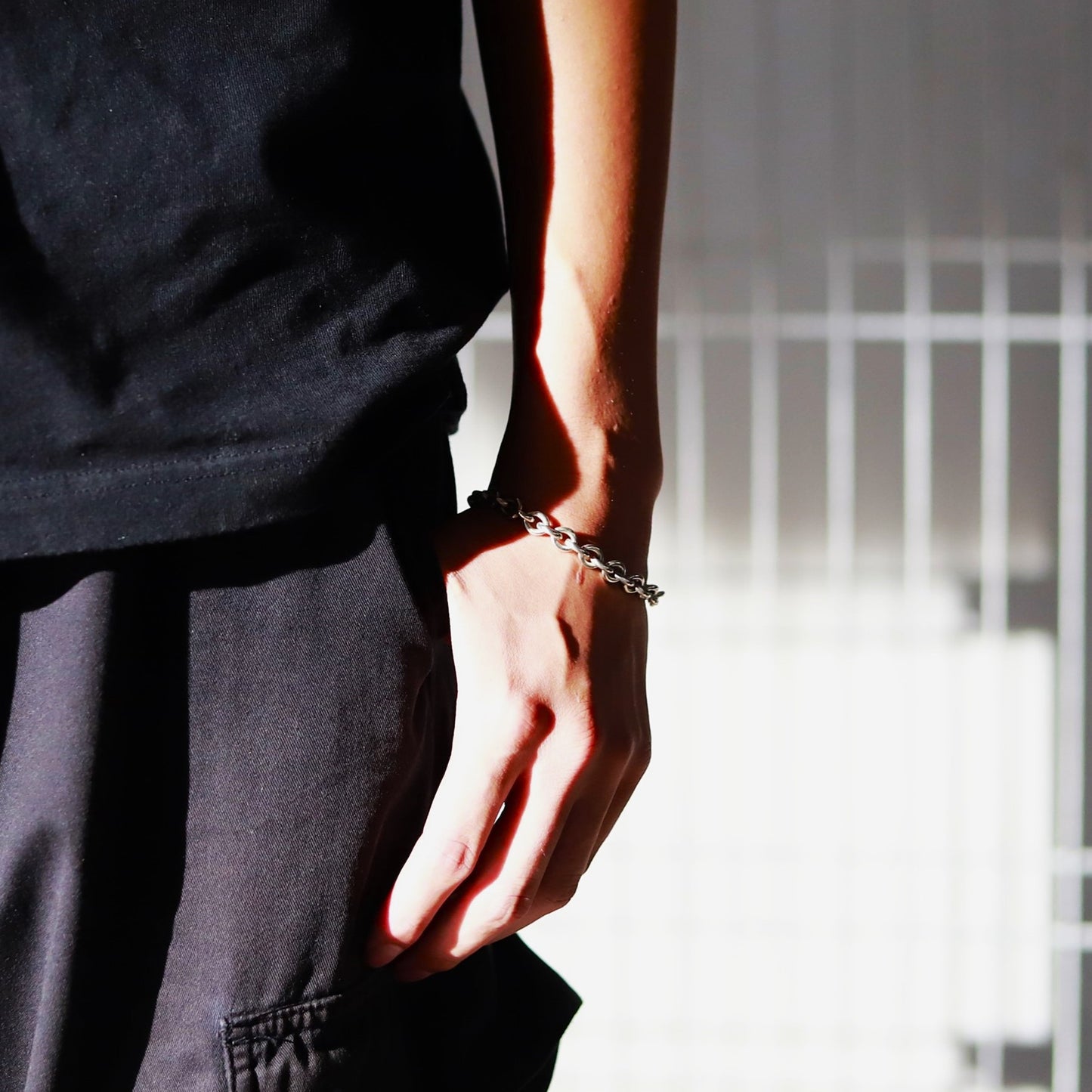 F.H. シルバーブレスレット（サークルリンクチェーン 7mm）：#B012-21cm