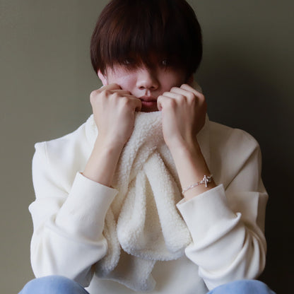 【彼の手元を上品に】F.H. シルバーブレスレット（フィガロチェーン4mm）：#B027-19cm