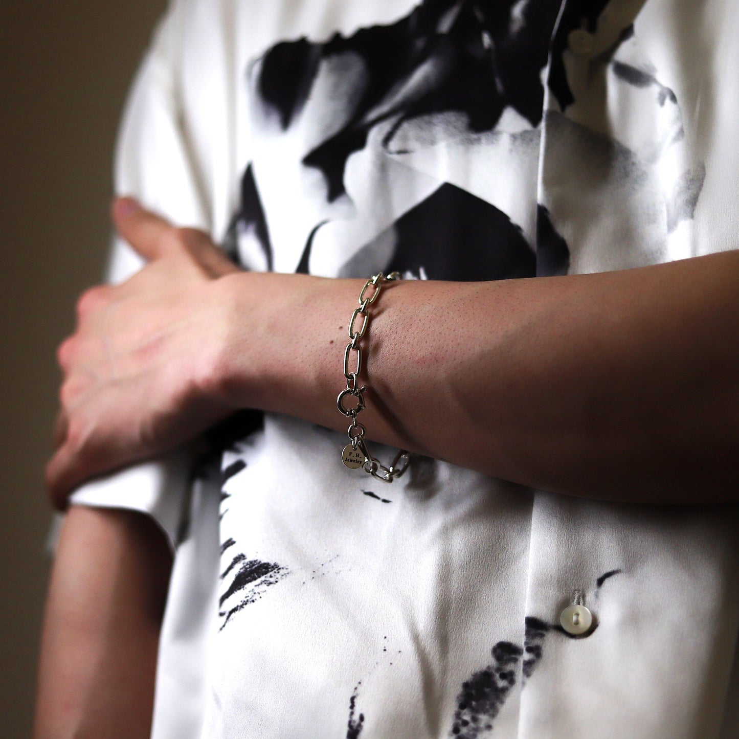 F.H. シルバーブレスレット（フロートロックブレスレット）：#B041-19.5cm