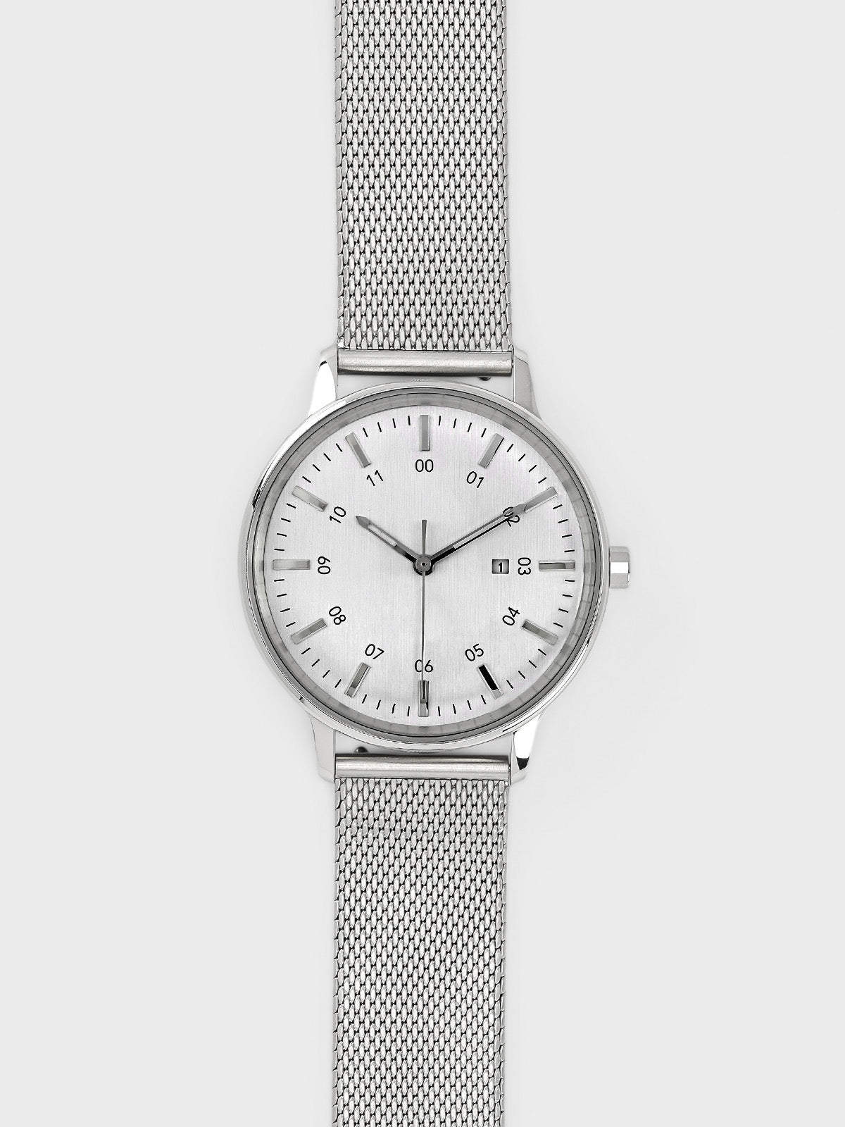 【取り寄せ商品：納期約2週間】sazare【正規取扱店】：SK01 1970 / SS SILVER MIRROR FINISH / SILVER INDEX DIAL / SILVER MESH