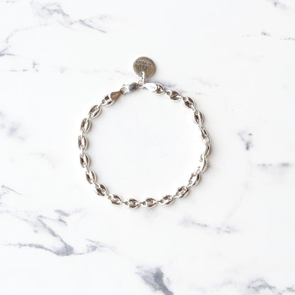 F.H. シルバーブレスレット（オーバルアンカーモチーフ 5mm）：#B036-17cm