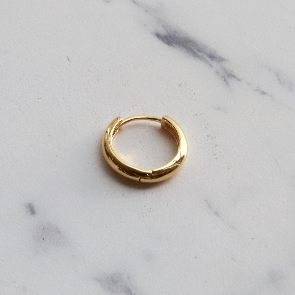 F.H. シルバーピアス（フープ 13mm ゴールドコーティング）：#E021GP