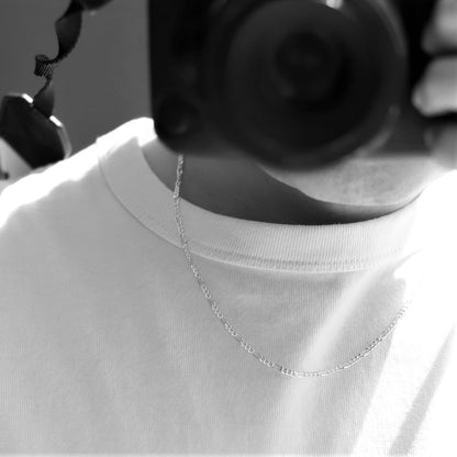 F.H. シルバーネックレス（フィガロチェーン 2.4mm）：#N004-50cm