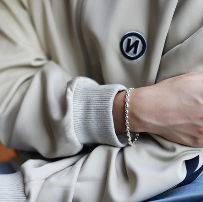 【コーデを仕上げる1本】F.H. シルバーブレスレット（オーバルアンカーチェーン）：#B036-19cm