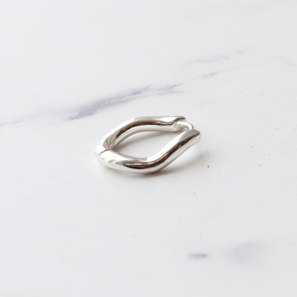 F.H. シルバーピアス（楕円フープピアス）：#E057