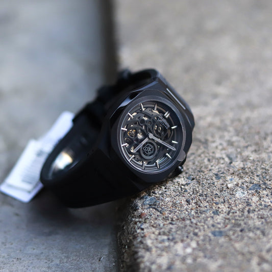 【自動巻き捥時計】D1 MILANO 【正規取扱店】ディーワンミラノ 腕時計 : スケルトン ジェットブラック