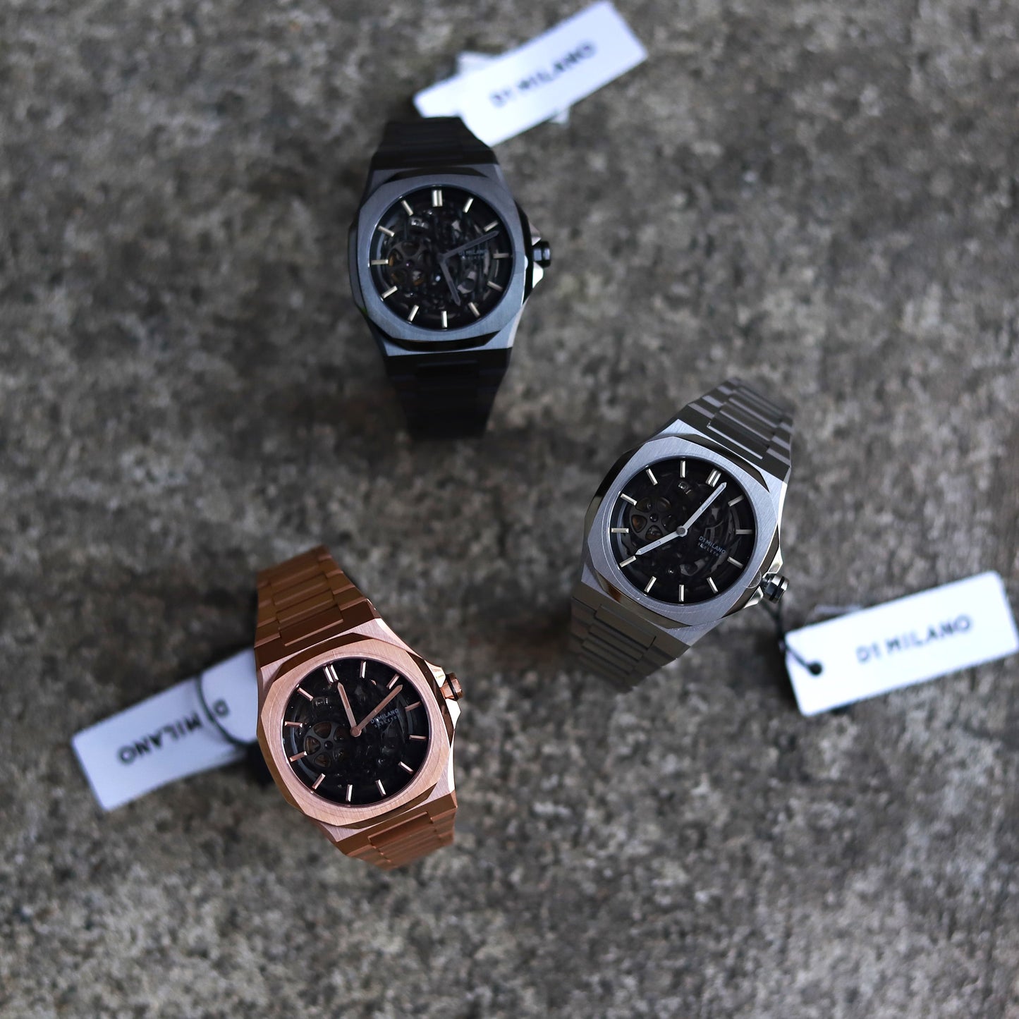 【自動巻き捥時計】D1 MILANO 【正規取扱店】ディーワンミラノ 腕時計 : スケルトン リスタイリング - ローズゴールド