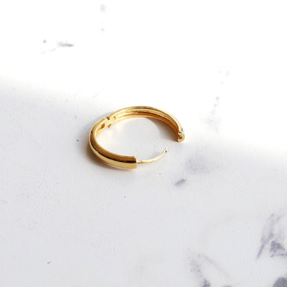 F.H. シルバーピアス（フープ 17mm ゴールドコーティング）：#E022GP