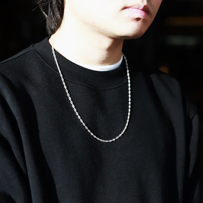 【長めに着けたい方に】F.H. シルバーネックレス（アンカーチェーン 3mm）：＃N018-60cm