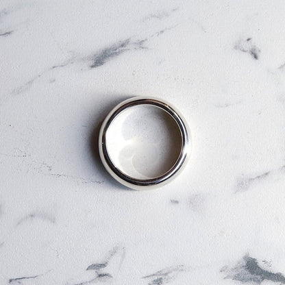 【ありそうでないこのボリューム感】F.H. シルバーリング（甲丸リング）：#R034