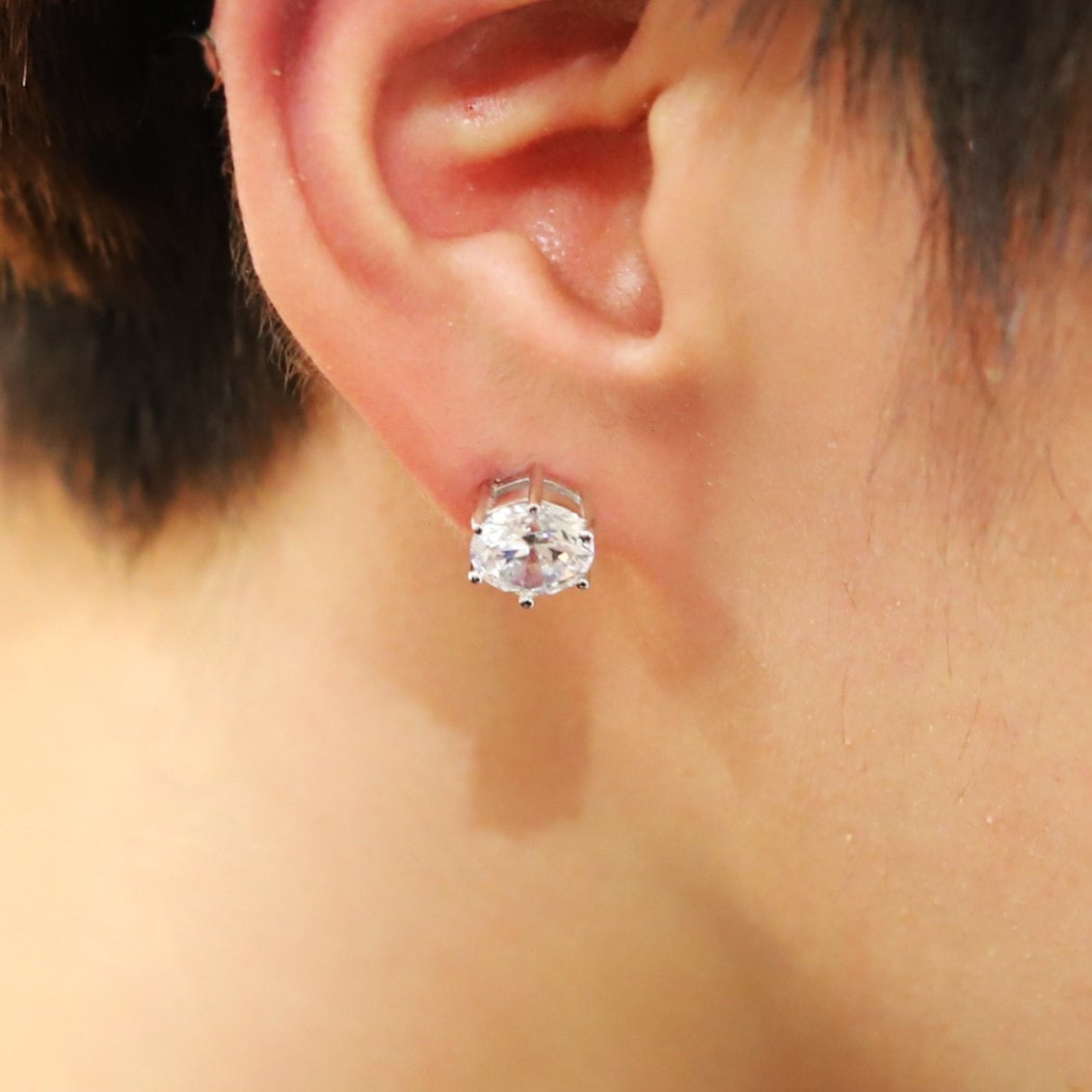 F.H. シルバーピアス（ジルコニア 9mm）：#E056