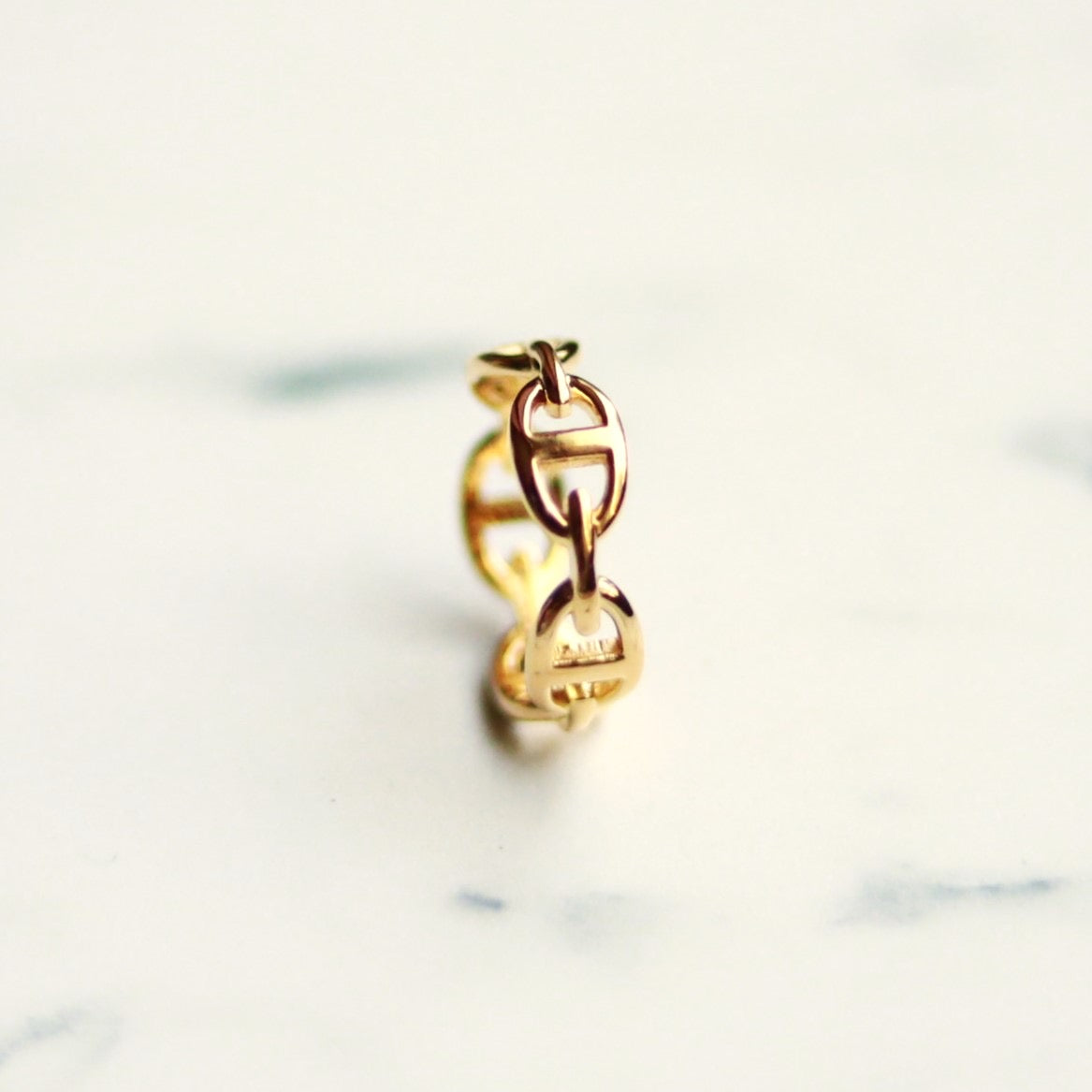 F.H. シルバーリング（アンカーリング ゴールドコーティング）：#R001GP