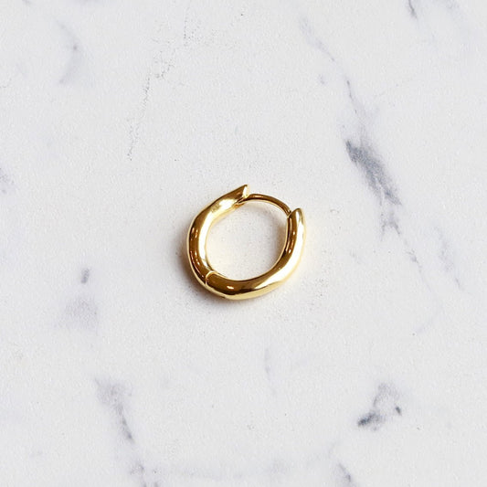 F.H. シルバーピアス（楕円フープ ゴールドコーティング）：#E057GP