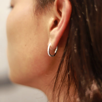 F.H. シルバーピアス（楕円フープピアス）：#E057