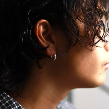 【シンプルを極めたフープピアス】F.H. シルバーピアス（フープ 13mm）：#E072