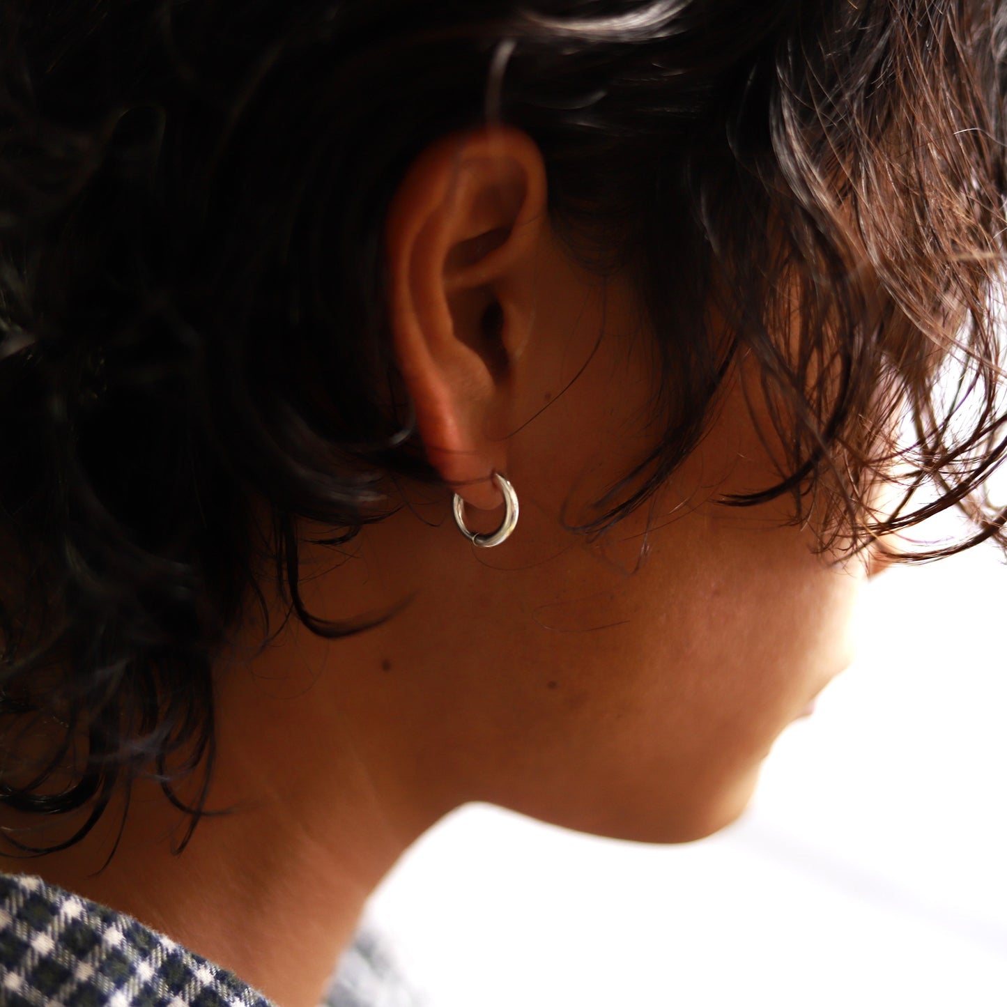 【シンプルを極めたフープピアス】F.H. シルバーピアス（フープ 13mm）：#E072