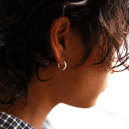 【シンプルを極めたフープピアス】F.H. シルバーピアス（フープ 13mm）：#E072