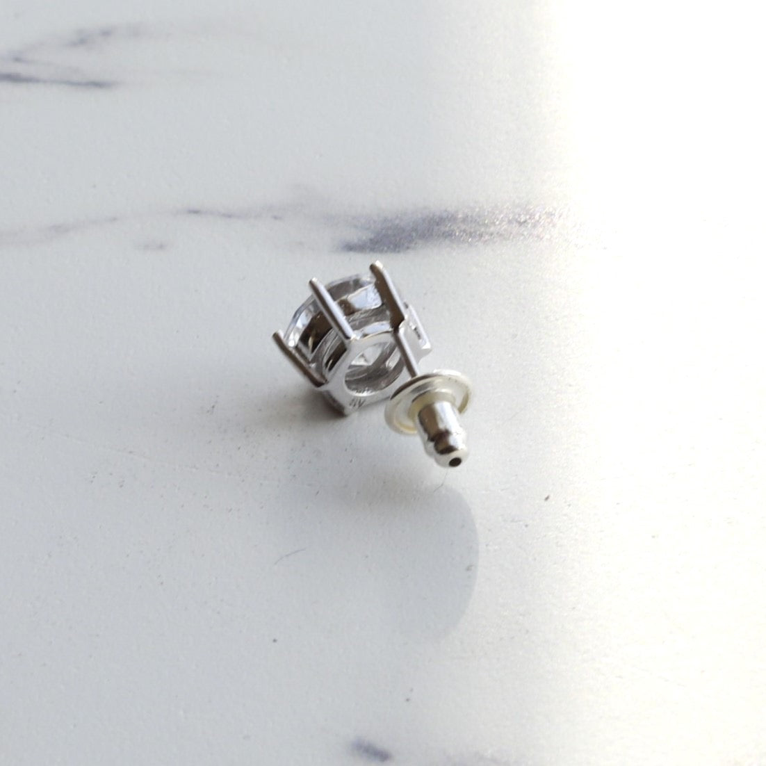 F.H. シルバーピアス（ジルコニア 9mm）：#E056