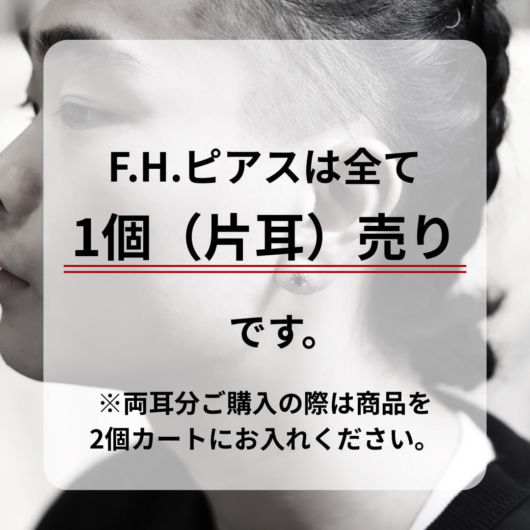 F.H. シルバーピアス（天然石オニキス）：#E065ONX