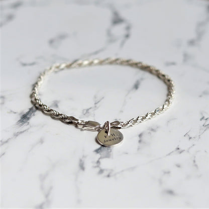 F.H. シルバーブレスレット（ロープチェーン 2.5mm）：#B026-17cm