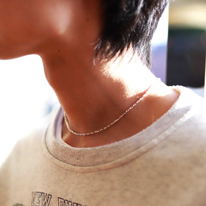 【今こそつけたい短めネックレス】F.H. シルバーネックレス（アンカーチェーン2mm）：#N048−40cm