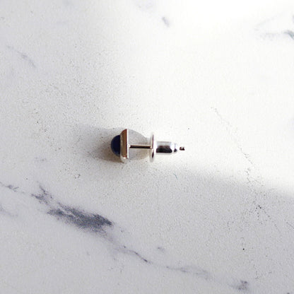 F.H. シルバーピアス（スクエア ラピスラズリ）：#E069LL